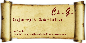 Csjernyik Gabriella névjegykártya