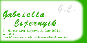 gabriella csjernyik business card